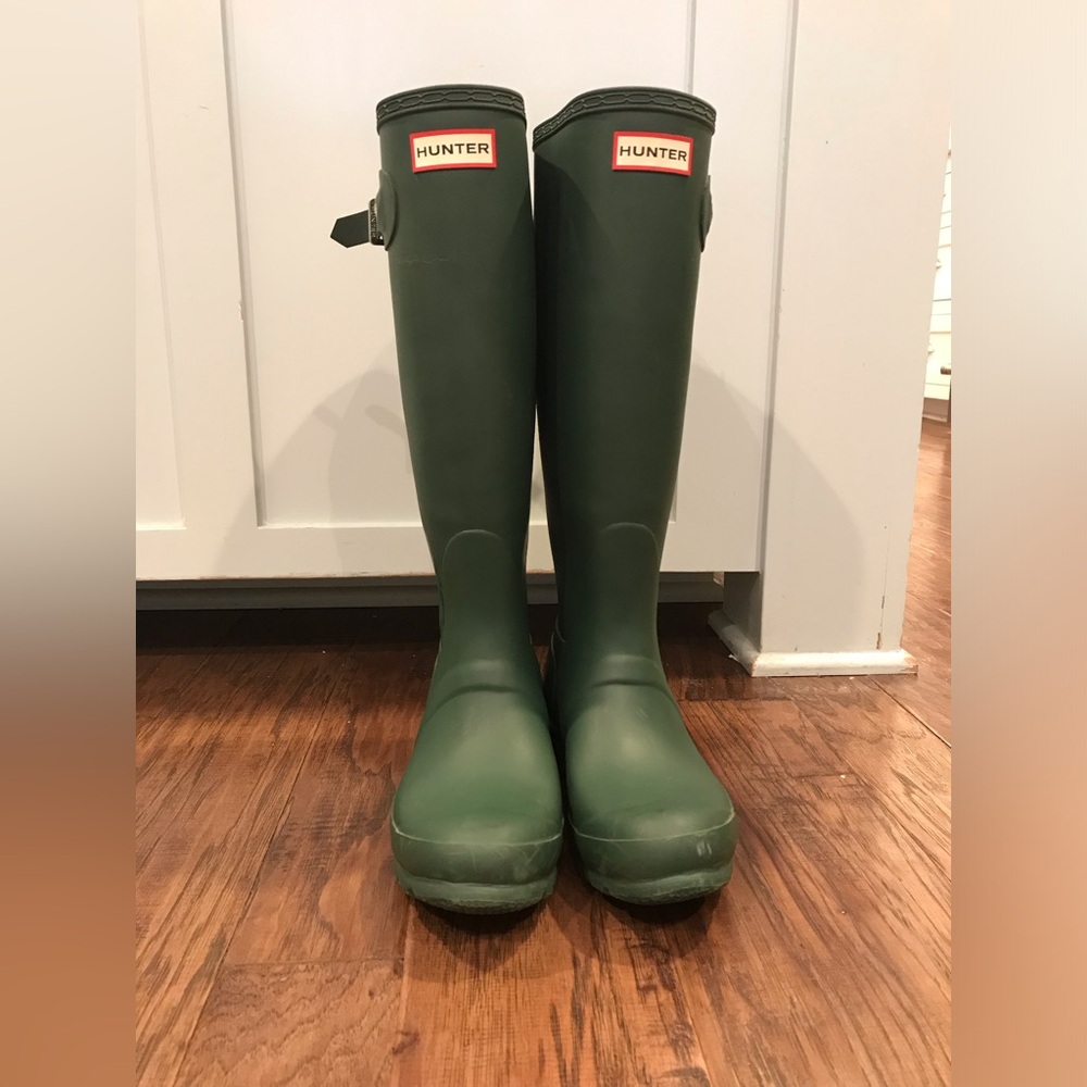 Hunter Green Rain Boots